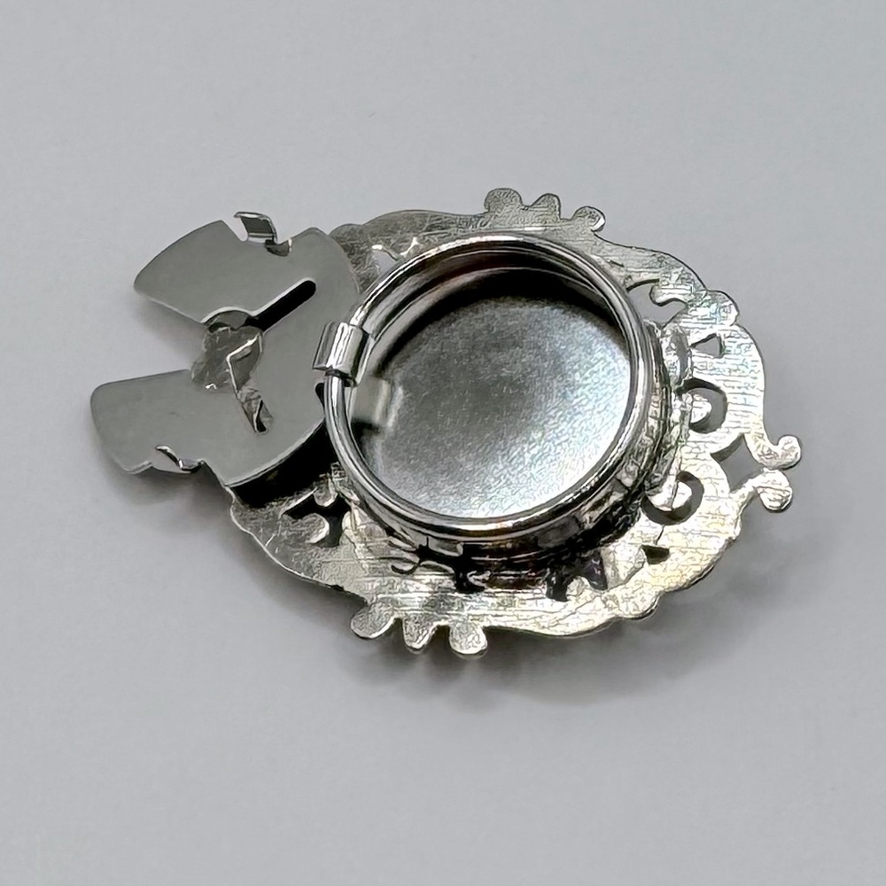 VINTAGE Black Rhinestone Baroque Button Cover - Picture 9 of 15
